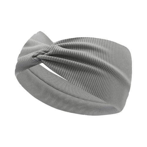 Cintas de pelo deporte yoga running mujer turbantes elásticos bandas grises 8PC