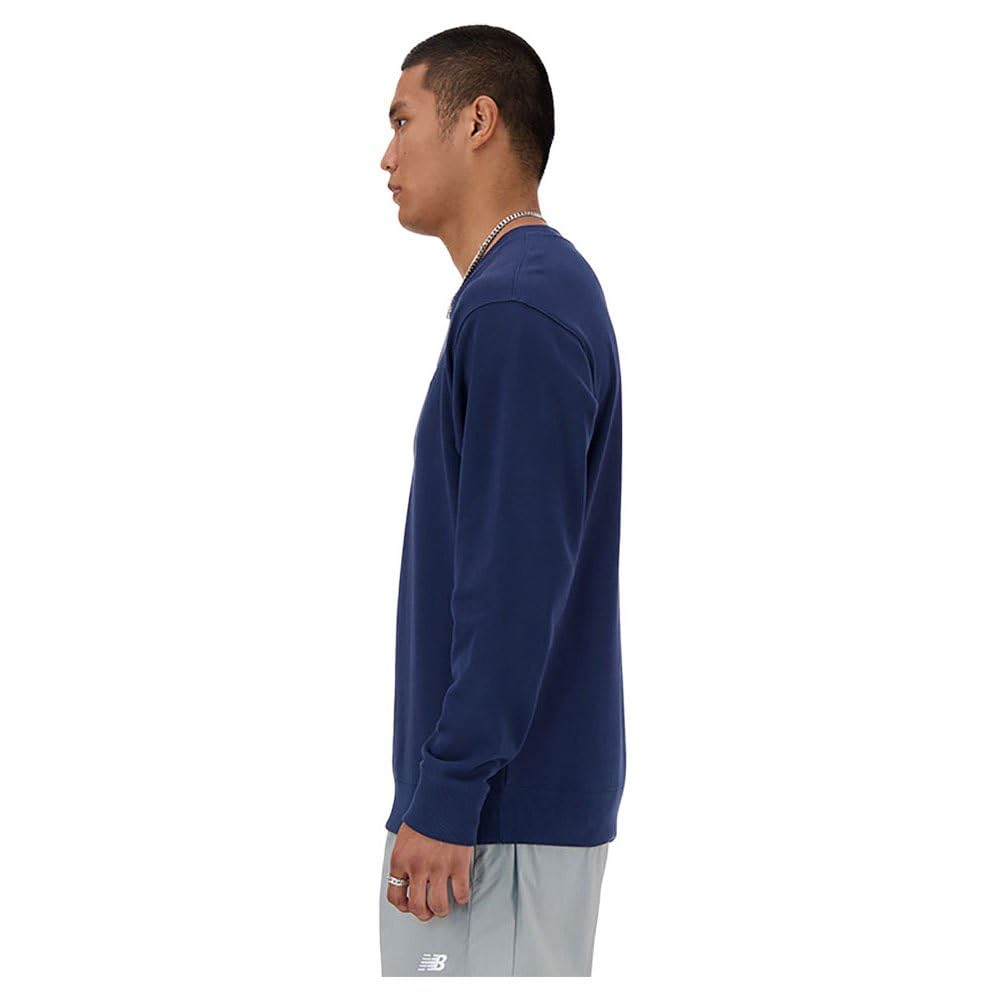 New Balance Felpa da Uomo Girocollo Small Logo Grigia