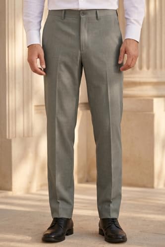 Image of Louis Philippe Men's Regular Fit Everyday Smart Wear Comfort Stretch Work Ready Solid Formal Trouser