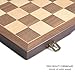AMEROUS Magnetic Wooden Chess and Checkers Game Set, 15 Inches (2 in 1) Chess Board Games, 2 Extra Queens - Gift Package - Game Pieces Storage Slots, Beginner Chess Set for Kids, Adults