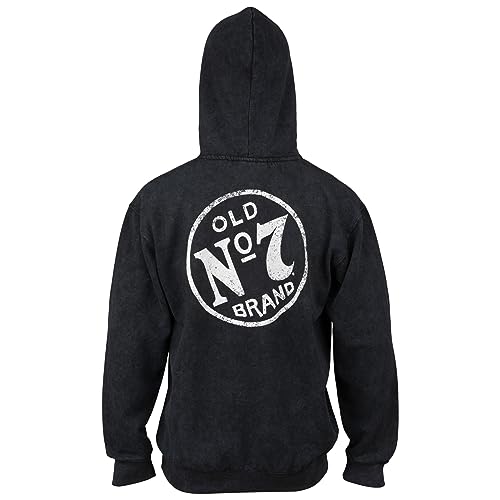 Changes Jack Daniel's No. 7 Mineral Wash Front and Back Print Pull-Over Hoodie4