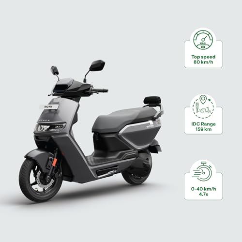 Image of Ather Rizta S 123 KM IDC range in Deccan Grey Mono booking for Ex-Showroom