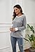RICHSTORY Womens Tops Trendy Crewneck Pullover Sweaters Business Casual Long Sleeve Shirts for Women Loose fit Fall Fashion Clothes 2025 Grey S