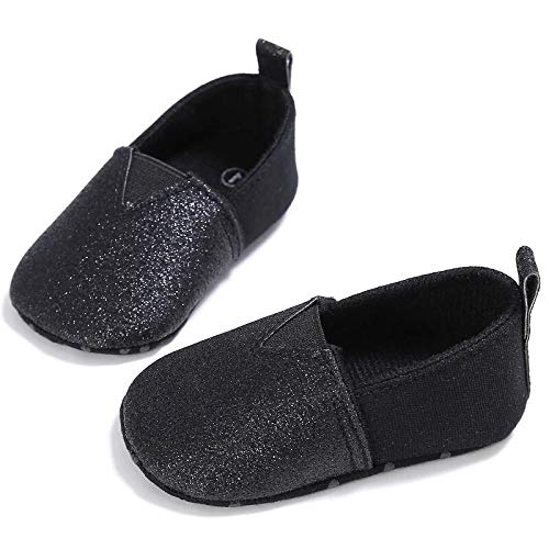 Bold N Elegant - Be Bold Inside & Elegant Outside Unisex-Child Black Moccasin -0-24 Months