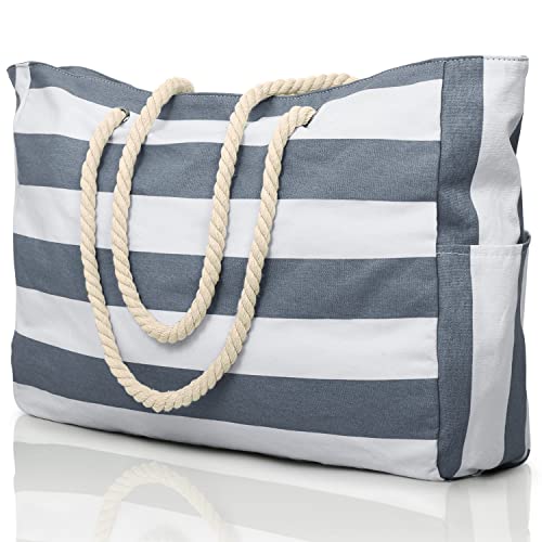 oscaurt Strandtasche Streifen Tote Bag...
