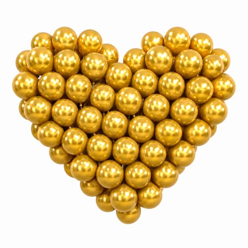 Image of 100pcs 5 inch Metallic Gold Balloons Small Mini Chrome Helium Shiny Gold Balloon for Party Decorations