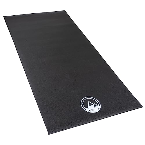 Exercise Bike Mat – 30x60in Non-Slip Waterproof Indoor Cycle or Treadmill Pads – Noise-Reducing 0.23-Inch-Thick Workout Mats by Wakeman