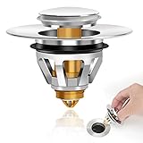 【Einfach zu installierender Abflussfilter】 Just take out the old one and insert it to complete Install. Jeder kann diesen Vorgang durchführen. Verdickte und verlängerte Mutter ermöglicht die Installation mit der Hand, ohne den Einsatz von Werkzeugen.