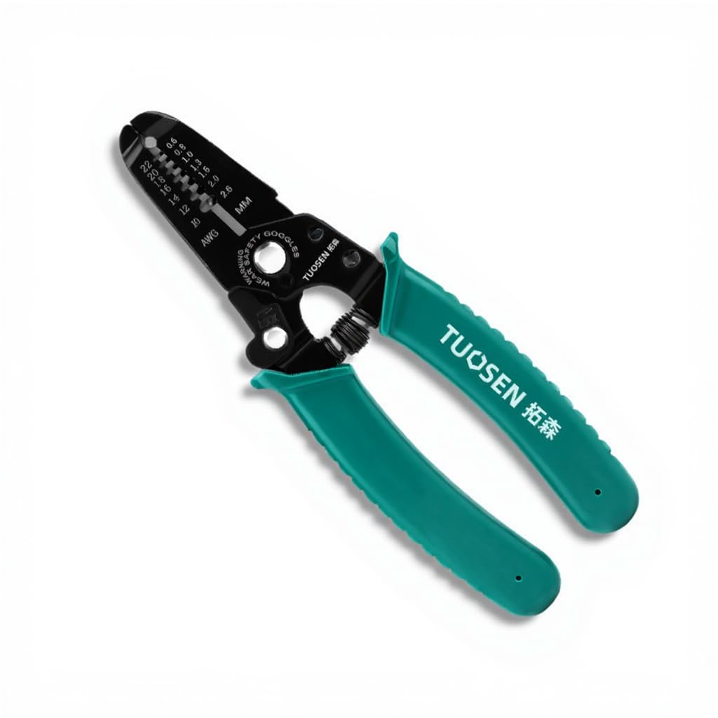Tuosen Wire Stripping Pliers | Multifunctional Cable Peeler & Crimping Tool | Precision Steel Blade & Ergonomic Grip | Professional Electrician & DIY Technician | Heavy Duty Build