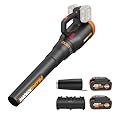 WORX Nitro 40V Cordless Leaf Blower, Quiet Electric Leaf Blower Cordless with Battery and Charger for Lawn Care Up to 180 MPH & 530 CFM, PowerShare, WG581.1