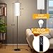 Qaubauyt Smart LED Floor Lamp with APP Control & RGB Colors - Dimmable Standing Lamp for Living Room, Bedroom, Gaming - Remote, Timer, 9W Bulb Included, 67