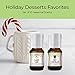 Good Essential - Professional Holiday Fragrance Oil Set Pack of 10 5ml Peppermint, Apple Cinnamon, Hot Chocolate, Cherry, Pumpkin Pie, Candy Cane, Gingerbread, Snickerdoodle, Cinnamon, Brown Sugar