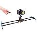 YELANGU Motorized Autodolly Video Slider with Remote, Rechargeable, 3 Speed Adjust for iPhone Camera Weight Up to 3kgs(Black) Shooting with Straight Lines and Surrounding Objects