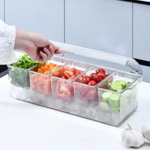 Boîte à salade 5 compartiments pour éviter les repas détrempés - 4