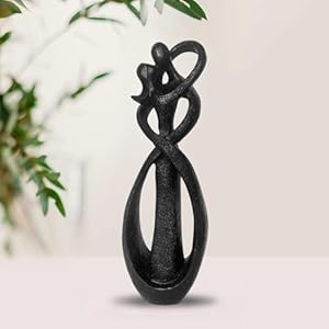 Resin Couple Modern Sculptures Home Decor Romantic Gift for Weddings Valentine’s Day and Anniversaries Decoration Figurine for Girlfriend, Bridal Shower, Engagement