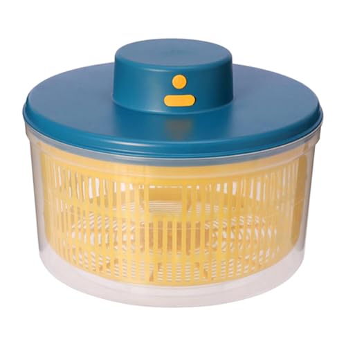 Centrifugador eléctrico de ensalada – Secador de verduras para ensaladas, secador de ensalada auxiliar de cocina, lavadora eléctrica de verduras, secadora de verduras de 3 L de capacidad, lavadora