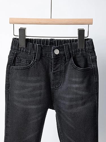 Image of KOTTY Boys Jeans - Regular to Slim Fit,Elastic Waistband,Mid Rise,Straight or Tapered Leg,Stretchable Denim