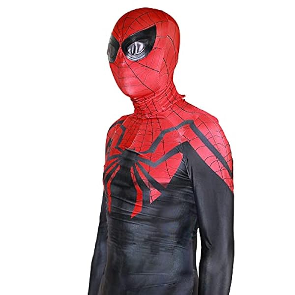 Tieners Jumpsuit Kostuum Volwassen Cosplay Avenger Superheld Romper Jongen Spel Anime Bodysuit Jongere Thema Turnpakje Verkleedkleding Film Onesies,Black-L Adult(165~170cm)