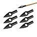 IRQ 6 Pack Traditional Hunting Arrow Heads Metal Fixed Broadheads Field Points for Bamboo Wood Arrows
