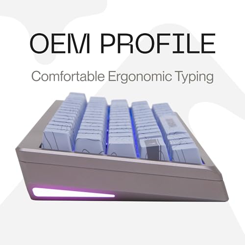 Image of Higround Summit 2.0 Slate 65% Mechanical USB Wired Gaming Keyboard, Dreamland Linear Switches, Programable RGB, Hot-Swappable, Deep Thock Creamy Sounding PC Keyboard