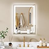 kleankin Espejo de Baño con Luces LED, Vertical