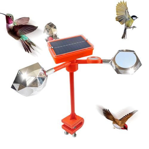 Dubbulon Dispositivos Reflectantes para Aves Exterior | Ahuyentador Giratorio para Palomas Gorriones Y Pájaros Carpinteros En Exteriores,Repelente Impermeable para Ventanas Patio Jardín Terraza Y
