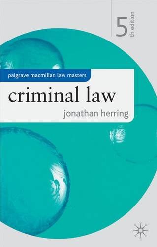 Criminal Law (Palgrave Macmillan Law Masters) 023001870X Book Cover