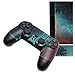 Produktbild kwmobile Aufkleber Set kompatibel mit Playstation 4 / PS 4 Pro Controller (1./2. Gen) - Sticker für Gamepad Galaxie Baum Wiese Blau Grau Schwarz