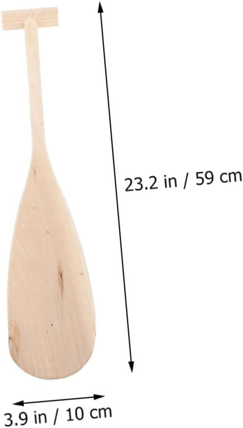 23.5-Inch Wooden Paddle for Canoes Lightweight Unisex Design for Boys and Girls Boating Adventures and Water Play
