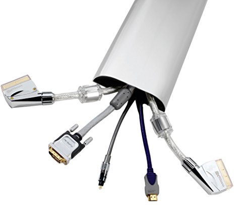 VCM Lago 75 Silber-Sistema de canaleta de Cables, Color Plata, Aluminio