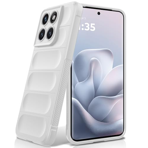 BonYonka Silicone Case for Motorola Moto Edge 70 Fusion, White