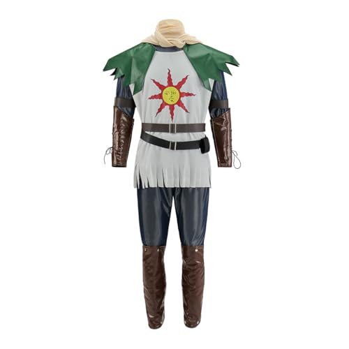 SFWXCOS Men's Solaire Costume Deluxe Forever Sun Warrior Knight Cosplay Outfits for Halloween Theme Party