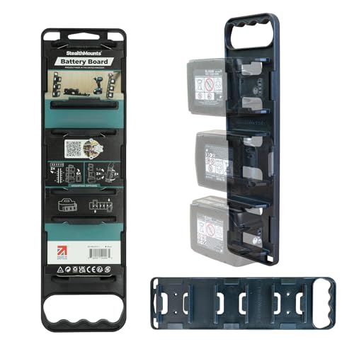 StealthMounts Battery Holder Compatible with Makita 18V LXT Batteries Battery Board w/Handle | Made in The UK
