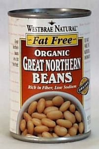 WestBrae Great Organic Northern Beans, Canned 15 oz. Pack of 4