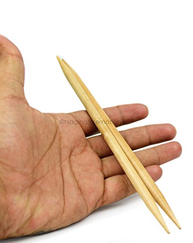 Image of Double Point Rosewood Crafted Premium Knitting Needles | Yarn Storage & Crocheting Accessories | Nagina International (Maple, 5mm)