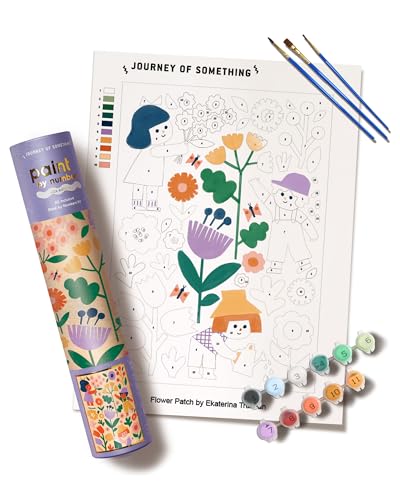 Flower Patch Paint by Numbers Kit – Easy & Fun Painting Set for Kids Ages 5 to 12