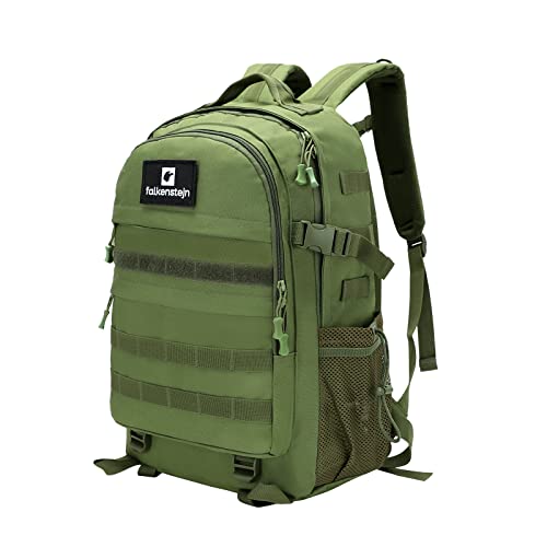 FALKENSTEJN Rucksack für Freizeit Outdooraktivitäten Schule Arbeit Multifunktionsrucksack (army 35/40l, 35L/40L)