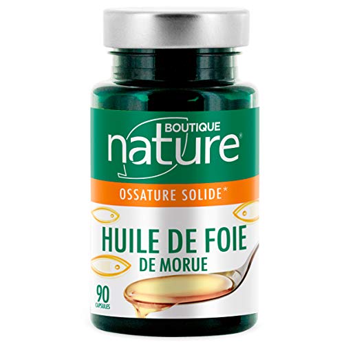 Boutique Nature - Complément Alimentaire - Huile de Foie de Morue - 90 Capsules Marines - Favorise la croissance Cover