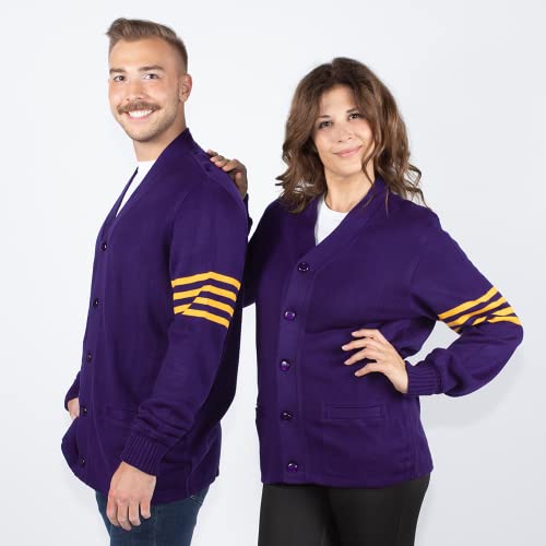 Image of Stewart & Strauss Cardigan Varsity Letter Sweater | American style button front letter sweater knit since 1977, heavyweight and ready for chenille letters and patches