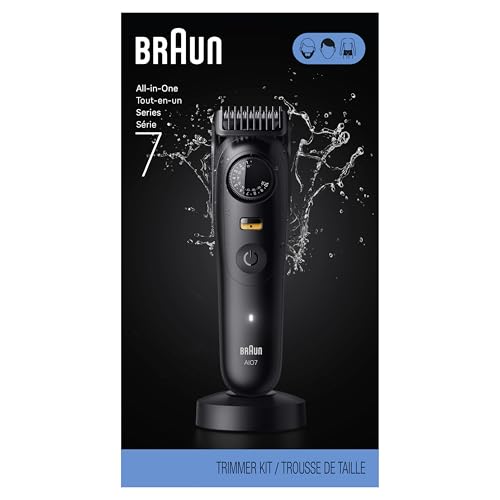Image of Braun All in One Shaving Set for Men, Series 7 AIO 7535, Beard, Face, Nose, Ear Trimmer, Hair Clipper, Personal Care and Manscaping