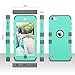ULAK iPod Touch 7th Generation Case, iPod Touch 6th Generation Case, Heavy Duty High Impact Shockproof Protective Silicone Rugged Cover for iPod Touch 5/6/7 (Mint Gray)