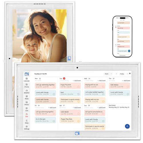 15.6"Digital Calendar & Chore Chart,1080P Full HD WiFi Smart Touchscreen