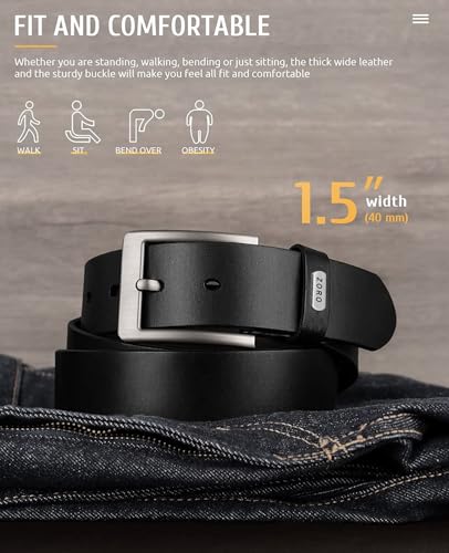 Image of ZORO Men's Genuine Leather Belt for Men | Black,Brown,Tan