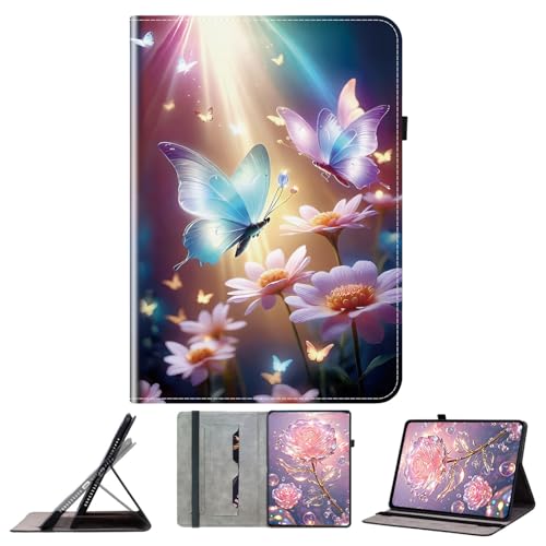 Étui Samsung Galaxy Tab S4 10.5 JZ en cuir PU avec support portefeuille et motif fleuri