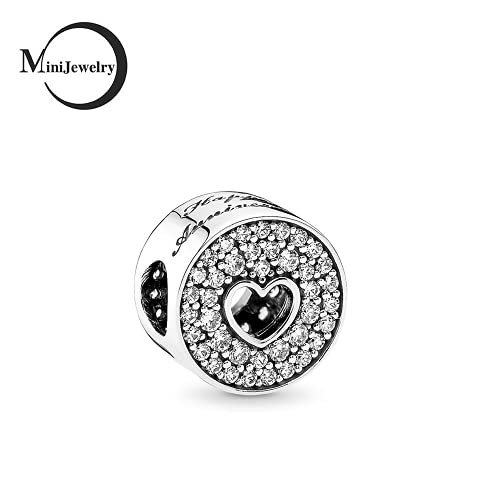 Happy Anniversary Love Heart Charm fits Pandora Moments Bracelets Women Wife Celebration Bead2