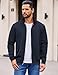 COOFANDY Mens Work Jacket Casual Golf Light Jacket Full Zip Lightweight Windbreaker Jackets Windproof Fall Fashion Jacket Navy Blue XL