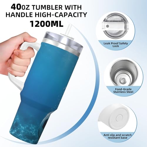 Regalo ideal: vaso aislado de fútbol de 40 oz con asa 5