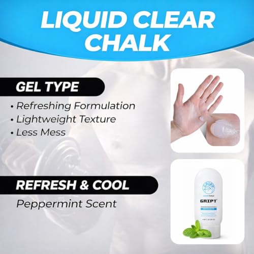 Image of GRIPT Liquid Chalk Hand Grip Gym Pole Dance Weightlifting Rock Climbing Bouldering Gymnastics Crossfit Mess Less Sweat Resistant Long Lasting Professional Gel Chalk 100ml