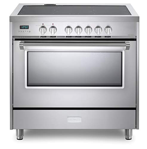 Verona Designer Series VDFSIE365SS 36 Inch 5 cu.ft Induction Range Oven Freestanding, 5 Elements Smoothtop Cooktop, Convection Stainless Steel #1