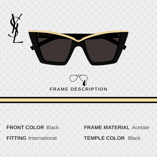 SAINT LAURENT SL 570 Cat-Eye shape Sunglasses + Bundle with eSHADES Luxury Eyewear Kit3